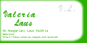 valeria laus business card